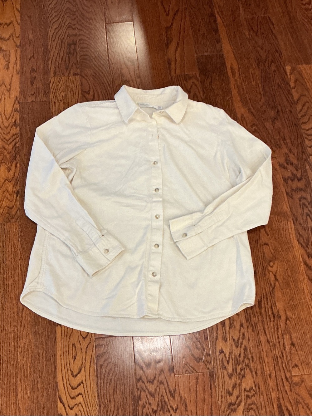 Cream flannel blouse size XL
